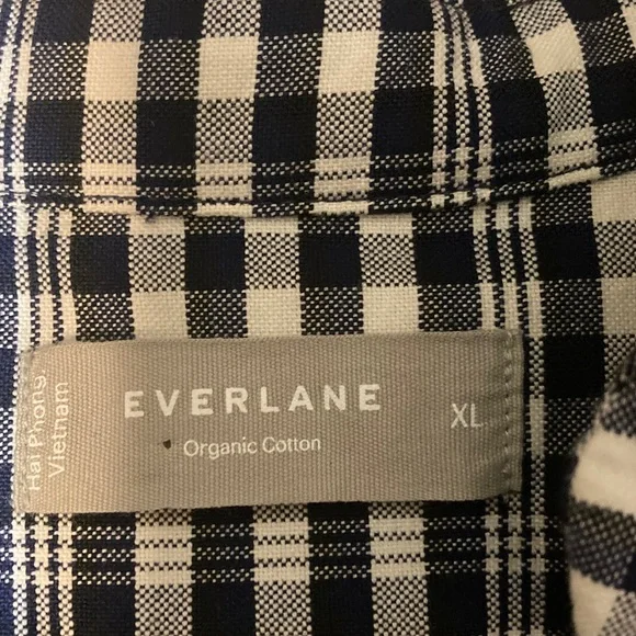 Everlane Black and White Plaid Oxford Shirt - Picture 14 of 14